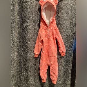 CARTER’S Pink Teddy Bear Onsie, 12 Mo